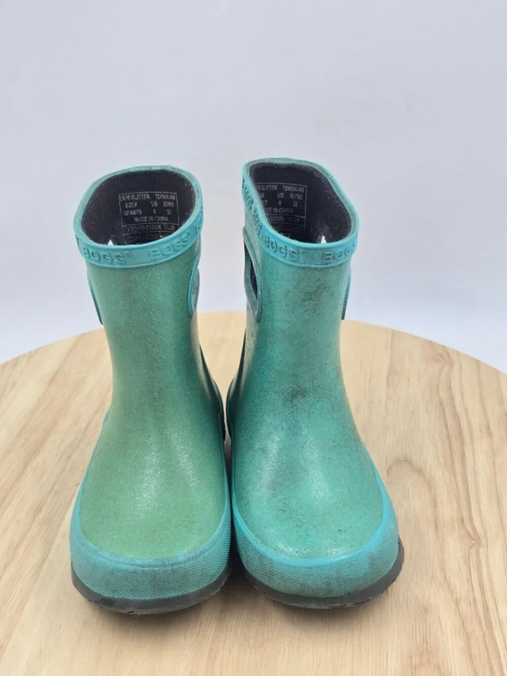 Bogs Skipper Glitter Rainboot Toddler Girls sz 6